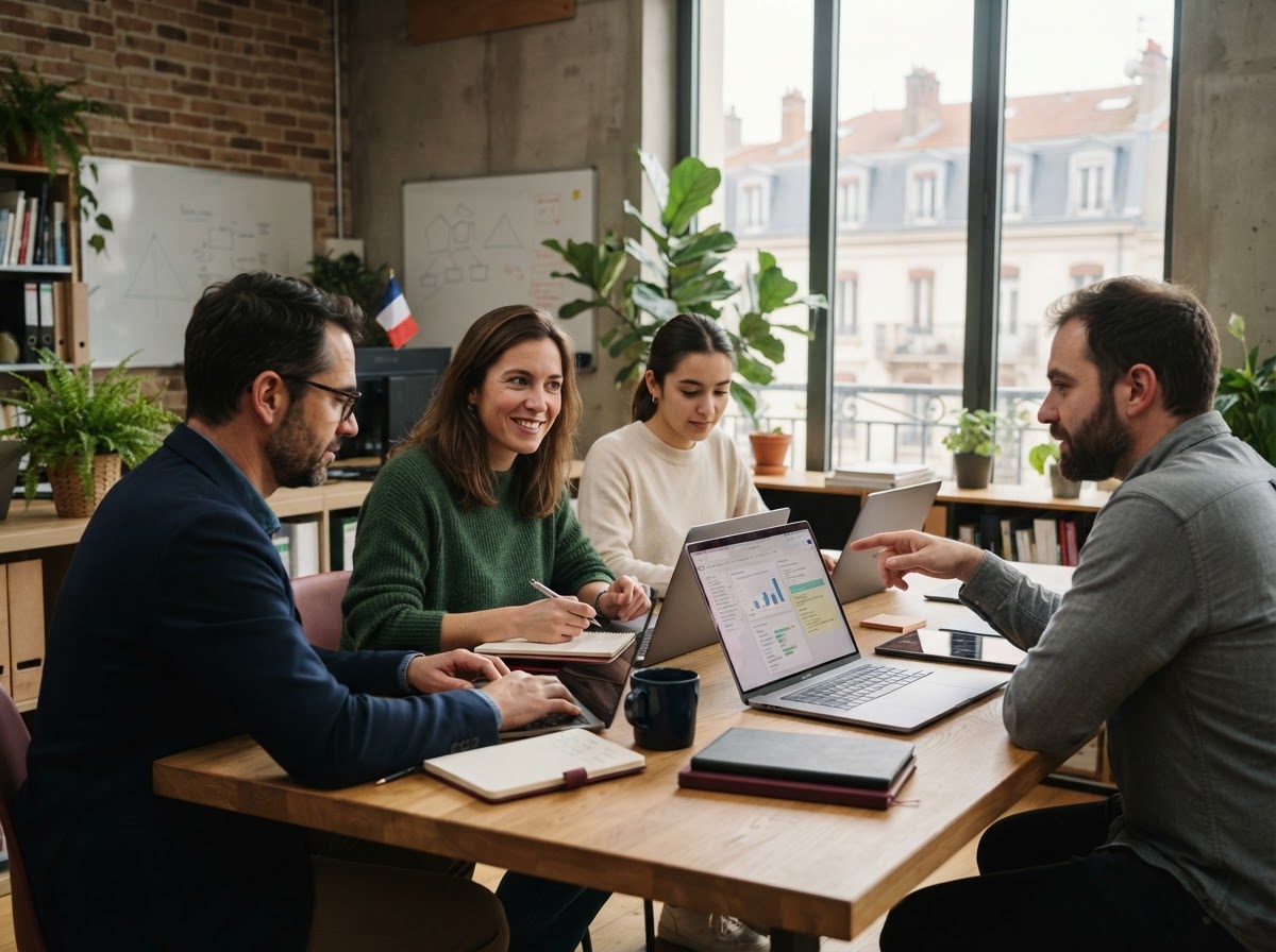 Solutions Globales — équipe technique travaillant sur les modèles d'analyse prédictive